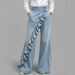 Women's Clothing Summer Retro High-Waisted A-Line Denim Jeans Irregular Fit Style Best Selling Women's Clothing_ecoleips.com