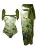 2026 Printed One Piece Swimsuit Women & Beach Skirt 2 Pieces Swimwear Female Sexy Bathers Bathing Swimming Swim Suit Beachwear_ecoleips.com