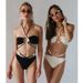 Women's Clothing New Split Swimsuit Women's Sexy Neck Tie Chiffon Wrap Skirt Three-piece Suit_ecoleips.com