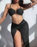 Women's Clothing Split Solid Color Bikini U Shaped Decorative Swimming Tide Swimsuit_ecoleips.com