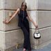 Women's Clothing Women's Style Minimalist Commuter Two-Piece Set Black Vest And Trousers Cotton Linen Summer For Formal & Casual For Women_ecoleips.com