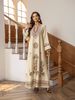 Muslim Dress Round Neck Printed Embellished Beads A-Line Robe Ethnic Style, Long Sleeve Loose-Fitting Elegant All Seasons_ecoleips.com
