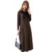 New Loose Fitting Sweatshirt Midi Skirt For Spring And Autumn Solid Color Round Neck Long Sleeve Versatile Over The Knee Dress For Women_ecoleips.com