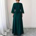 MT048 Middle Eastern Cross-border Foreign Trade Muslim Robe Women's Dress With Lace Tassels, Slim Fit, Elegant And_ecoleips.com
