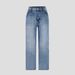 Women's High-Waisted Light Blue Wide-Leg Jeans – Vintage Relaxed Fit Denim Pants With Flowy Silhouette For Casual & Boho Style_ecoleips.com