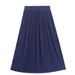 Aria Basics Aria Basics Vintage High Versatile Elastic Waist Artistic Style Casual Women Modal Cotton Pleated Midi Length Skirt_ecoleips.com