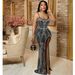 Women's Clothing Fashion Solid Color Suspender Irregular Hot Diamond Long Skirt Dress Women_ecoleips.com