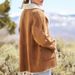 Winter Women's Oversized Tweed Sherpa Jacket – Cozy Fleece-Lined Coat With Button Front (Khaki, S-XXL, Relaxed Fit, Vintage Style)_ecoleips.com