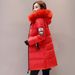 Women's Clothing Long Hooded Padded Coat With Faux Fur Trim, Slim Fit Winter Jacket, Warm Quilted Outerwear For Casual & Commute, Multiple Colors_ecoleips.com