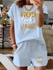 Women’s 2 Piece Outfit Set – Oversized Graphic T-Shirt And Biker Shorts Matching Set, Casual Summer Lounge Tracksuit For Daily Wear-351_ecoleips.com