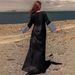Premium Shiny Satin Abaya With Handcrafted Silver Embroidery & Rhinestones – Luxurious Modest Dress For Weddings, Parties, And Ramadan_ecoleips.com