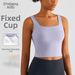 Feel Women's One Piece Yoga Sports Bra Sleeveless Fitness Vest With Fixed Cup Wide Shoulder Straps Polyester_ecoleips.com
