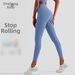 High-Waisted Women's Yoga Pants Hip Lifting Sports Leggings Anti-Rolling Exercise Long Trousers Polyester_ecoleips.com