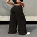 2027 Summer Fashion High-Waisted Wide-Leg Trousers Women Polyester Pure Color A-Line Straight Type Casual Pants S-5XL_ecoleips.com