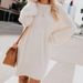 Women's Mid-Length Plush Dress Long Sleeved round Neck Loose Fit for Autumn/Winter Season Fashion Comfortable Clothing_ecoleips.com