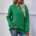 Women's Crew Neck Long Sleeve Casual Loose Sweatshirt_ecoleips.com