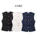 Aria Basics ZARZ Custom-made European And American Style New Women's Clothing Classic Fashion Versatile Belted Sequined Woolen Vest_ecoleips.com
