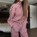 Women's Casual Striped Two Piece Set Fashion Autumn Winter_ecoleips.com