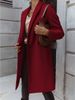 Casual Long-Sleeve Tweed Coat For Women – Lightweight Polyester Jacket (Gray/Black/Wine/Pink/Army Green/Dark Green/Chocolate/Blue/Beige, S-XXL)_ecoleips.com