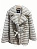 Women's Fashionable Faux Fur Coat With Notched Lapel, Winter Warm Elegant Outerwear For Office & Daily Wear (Brown, Grey, Beige)_ecoleips.com