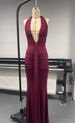 SDM156 Women's Deep V Neck Spaghetti Strap Long Dress Elegant Halter Neck Style High Quality Export Product_ecoleips.com