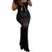 Sheer Jacquard Slip Dress – Elegant Long Maxi Dress With Hood & Geometric Print (S-Xxl) – Sexy & Sophisticated Evening Wear_ecoleips.com