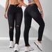 Voya Women's Jeans, Stretchy And Minimalist Black Pants With Frayed Hems, Versatile And Slim Fit, Straight Leg Pants_ecoleips.com