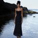 Wind New Women's Summer INS French Style Slim Fit Backless Polka Dot Suspender Dress_ecoleips.com