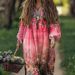 3D Printed Long-Sleeved V-Neck Dress For Women In Spring And Autumn_ecoleips.com