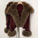 Luxury Knit Cardigan With Fox Fur Trim – Short Sleeveless Winter Coat For Women (Elegant & Warm Open-Front Sweater Jacket)_ecoleips.com