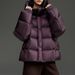 girl Girl Longing For Goose Down Jacket Women High-End Color-Block Hooded Short Loose Thickened Warm Coat Winter 2025 New Model_ecoleips.com