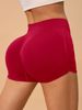 Women's Clothing Tight High Waist Three Quarter Hip Revealing Seamless Knitted Yoga Peach Pants Shorts Summer Sports Fitness Pants_ecoleips.com