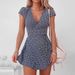 Floral Print V-Neck Bodycon Sundress - Stretch Chiffon Sleeveless Dress For Women, Casual Bodycon Fit_ecoleips.com