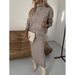 2024 Autumn Winter New European American Cross-Border Women's Lazy Style Knitted Sweater Elegant Half Skirt_ecoleips.com