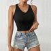 Aria Basics Aria Basics Cross-border European And American Women's Fashion 2026 New Sexy V-neck Slim-fit Ultra-short Sleeveless Hollow-out_ecoleips.com