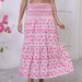 Real Shot: Amazo Cross-border Europea Ad America Ew Bohemia Holiday Style Prited Flared Skirt For_ecoleips.com