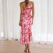 20206 Spring New Style Cross-Border European And American Foreign Trade Women's Fashion Printed Asymmetrical Neck_ecoleips.com