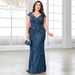 Women's Clothing Plus Size Fat Woman Dress Sequined Evening Dress Banquet Temperament Slim Fishtail Skirt Long Toast Dress_ecoleips.com