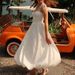 Casual Holiday Sleeveless Camisole Women Dress Fashion Backless Pleated Fluffy Dress White Elegant Off Shoulder Slim Party Dress_ecoleips.com