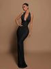 Women's Clothing Sequined Hip Wrapped Halter Neck Slim Banquet Evening Dress (3 Colors)_ecoleips.com
