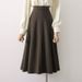 Women's Clothing New Spring And Summer High Waist A Line Suit Skirt For Women Loose Drape High End Professional Commuting Large Swing Skirt_ecoleips.com