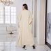 Women's Clothing Women's Muslim Dress Bottoming Vest Skirt + Bat Sleeve Loose Cardigan Robe Suit_ecoleips.com