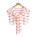 Women's Clothing Thin Striped Ice Silk Knitted Shawl For Women In Summer With Skirt For Outer Wear Sun Protection Thin Shoulder With Collar_ecoleips.com