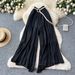 Women’s Clothing Casual Pants Summer Fairy Gentle Style All Match High Waist Loose Wide Leg Skirt Pants Cover Meat Cover Hip Chiffon Pants_ecoleips.com