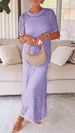 2025 Summer Style Sexy Hot Girl Women's Round Neck Hollow Out Strap Dress Two-Piece Set_ecoleips.com