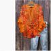 Women's Clothing Women's Floral Print Digital Casual V Neck T-Shirt Trendy Lotus Trim Creative Top For Ladies_ecoleips.com