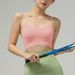 New Women's Seamless Yoga Vest Thin Strap Sports Fitness Underwear Comfortable Semi Fixed Cups Slimming Shockproof_ecoleips.com