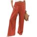 Suitable For All Seasons High Waist Casual Cotton Linen Loose Spring Summer Women's Straight Leg Hot Selling Long Pants_ecoleips.com