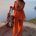 2025 Style Elegant Commuter Strap Long Pants Loose Solid Color Casual Women's Fashion Set_ecoleips.com