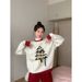 girl Special Offer Sheep Wool # Design Sense Niche Color-Block Tassel Christmas Sweater For Women Autumn Winter Lazy Style_ecoleips.com